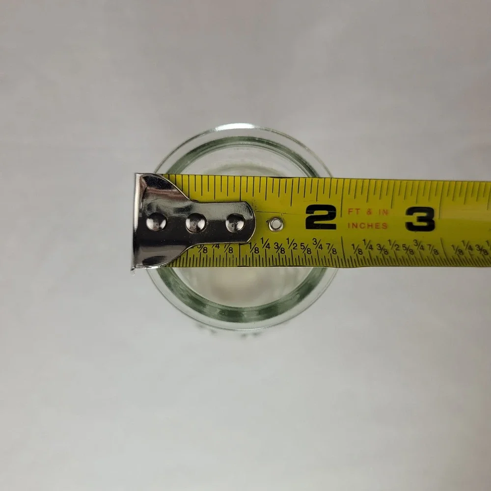 Vintage Clear Glass Hobnail Bud Vase Textured Thumbprint Flower Vase 6.75in